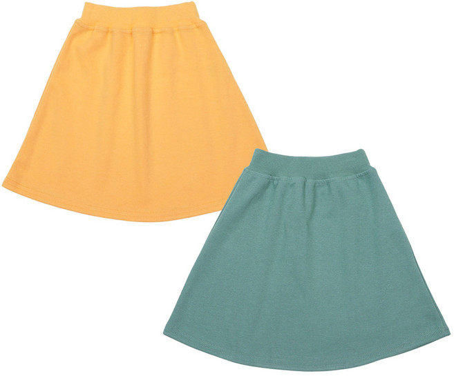 레인보우키즈 여아용 컬러풀 스커트 2종 세트