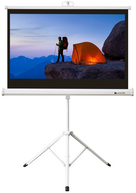 윤씨네 16:9 삼각대 캠핑용 가정용 이동형 일체형 빔 스크린 S-SH, S-SH040