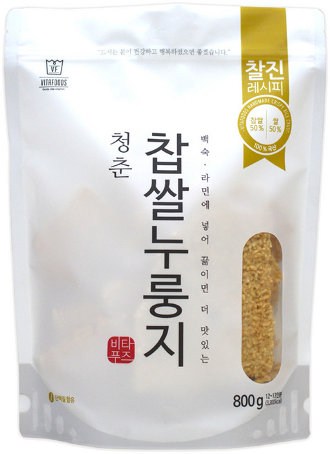 청춘누룽지 찹쌀 누룽지, 800g, 1개
