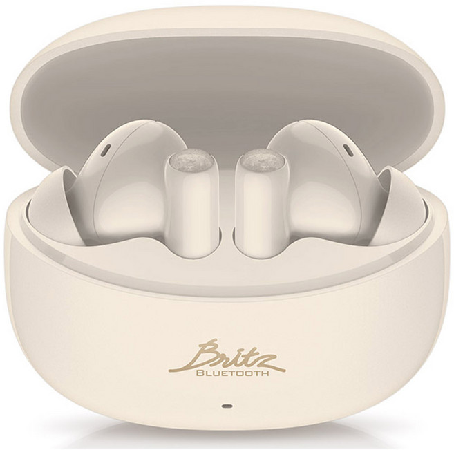 브리츠 노이즈캔슬링 무선 블루투스 v5.3 이어폰, AcousticANC7, 아이보리