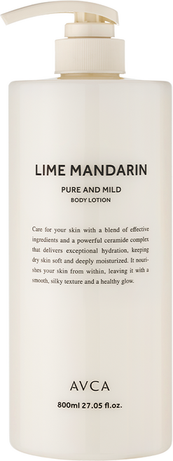 아브카 퓨어 앤 마일드 세라마이드 바디로션 라임 앤 만다린향, 800ml, 1개