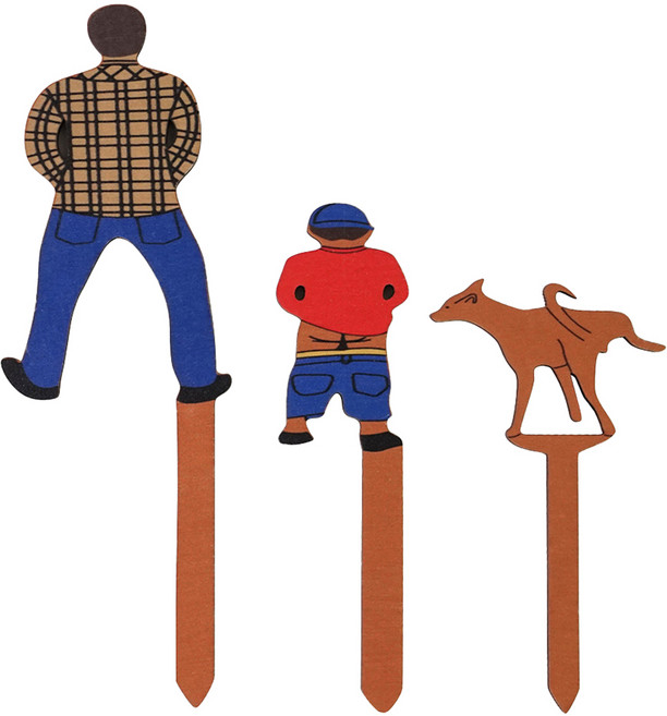 morningscent 화분픽 나무 홈 데코 플랜트 마커 3종 세트 오줌싸개 소형, 혼합색상