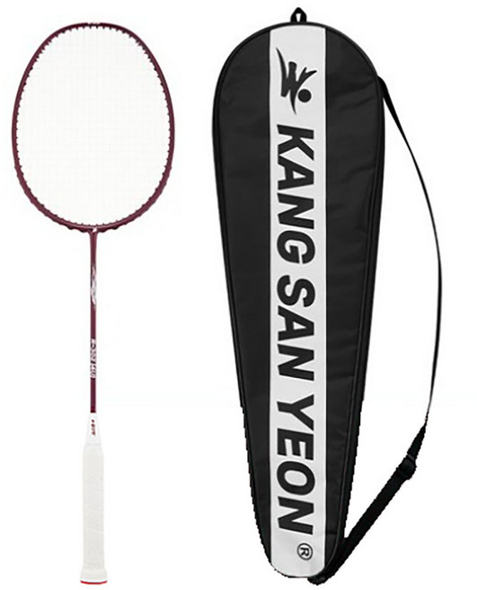 강산연 풀카본 배드민턴 라켓 + 풀커버 가방세트, 1개, R-302
