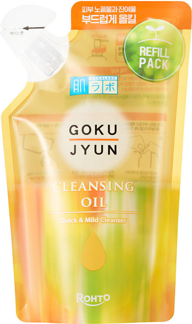 하다라보 고쿠쥰 클렌징 오일 리필팩, 180ml, 1개