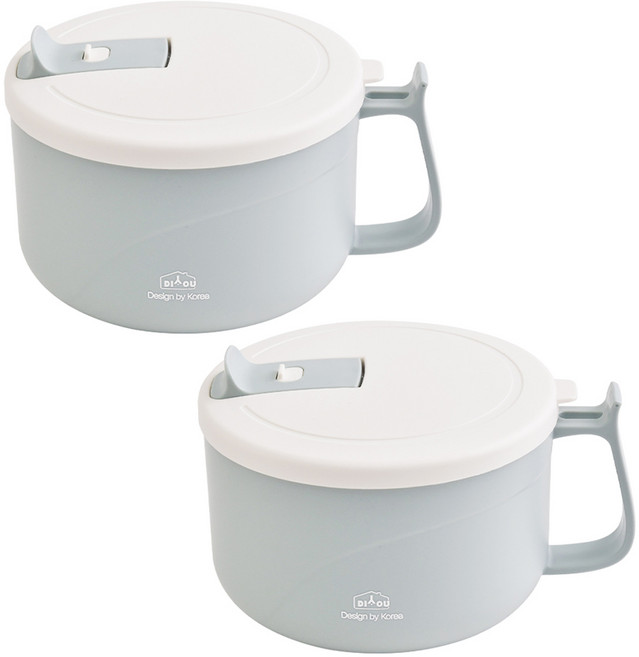 디유 전자레인지에 가능한 스텐렌지 팟 1200ml, 민트, 2개