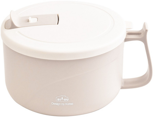 디유 전자레인지에 가능한 스텐렌지 팟 1200ml, 아이보리, 1개