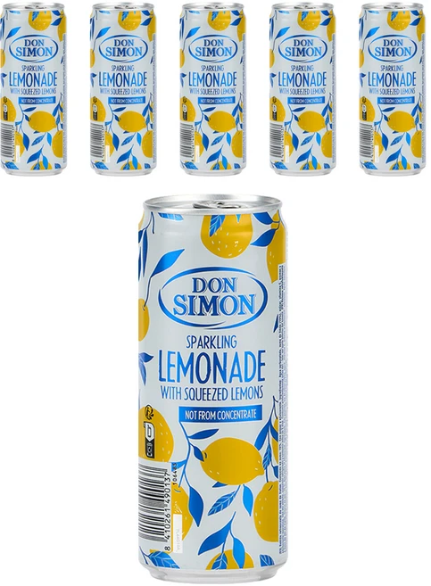 돈시몬 착즙 스파클링 레몬에이드, 330ml, 6개 - 쿠팡