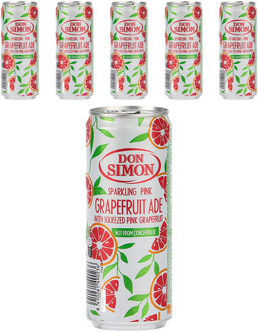 돈시몬 착즙 스파클링 자몽에이드, 330ml, 6개