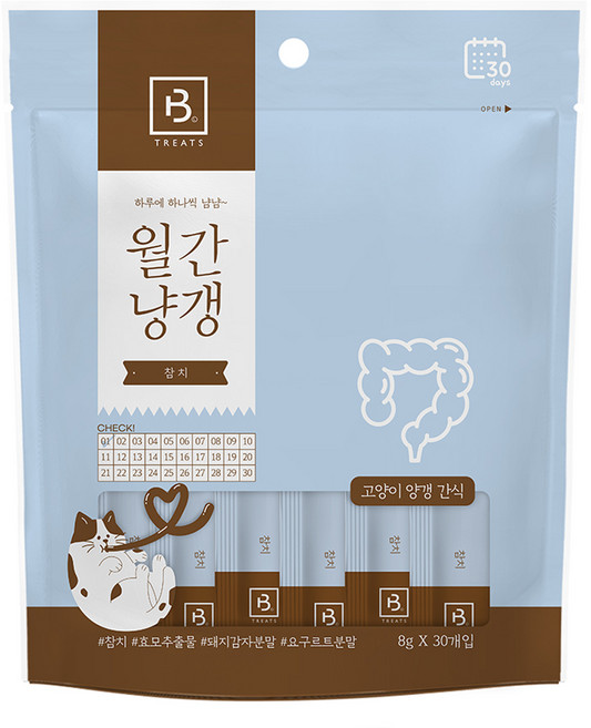 브리더랩 고양이 월간냥갱 참치 30개입, 1개, 240g, 참치맛