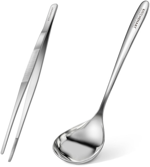 키친아트 스텐 핀셋 집게 + 미니국자 세트, 1세트