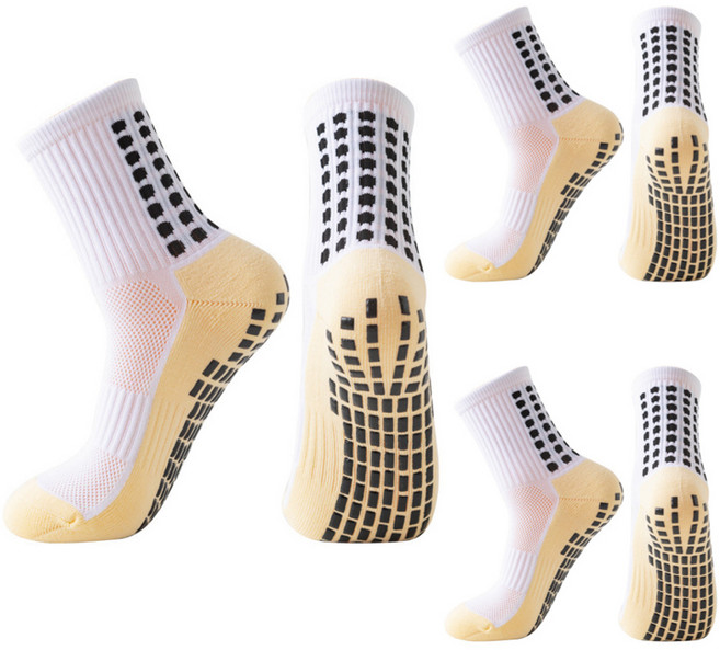 쿠미핸즈 쿠션 스포츠 양말 3켤레 세트, 1세트, 화이트