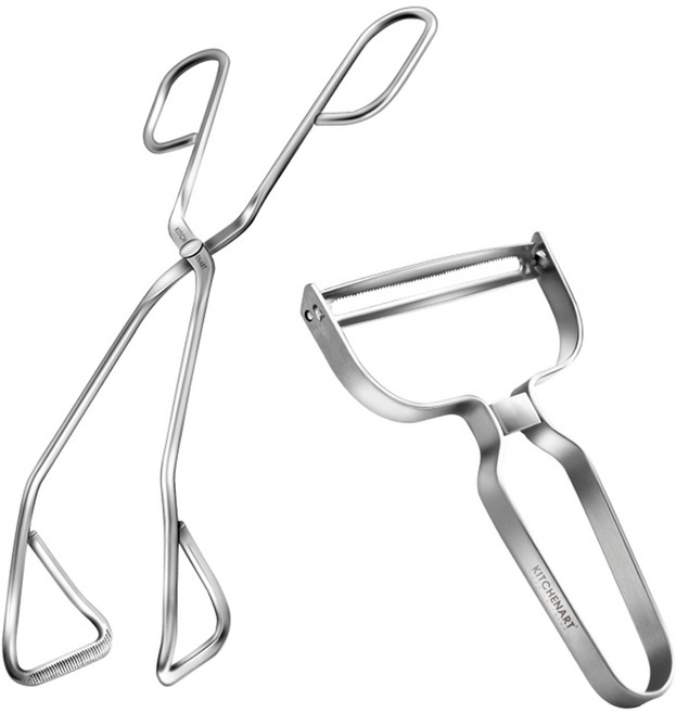 키친아트 스텐 가위형 집게 + 양배추칼 세트, 1세트