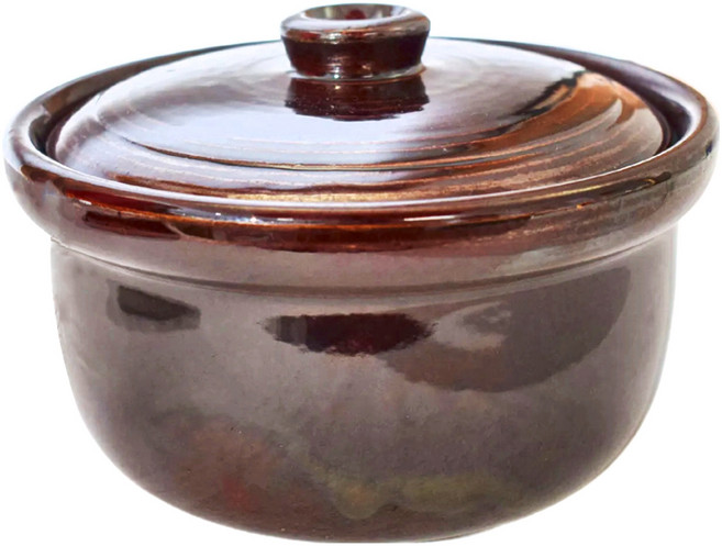 6號燉鍋 日本製 1450ml, 24cm, 咖啡色, 1個