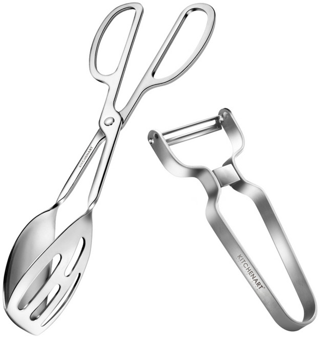 키친아트 스텐 샐러드 집게 + 감자칼 세트, 1세트