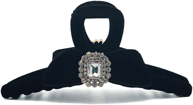 스타일플래닛 플로리아 큐빅 벨벳 헤어 롱 집게핀 스타일A