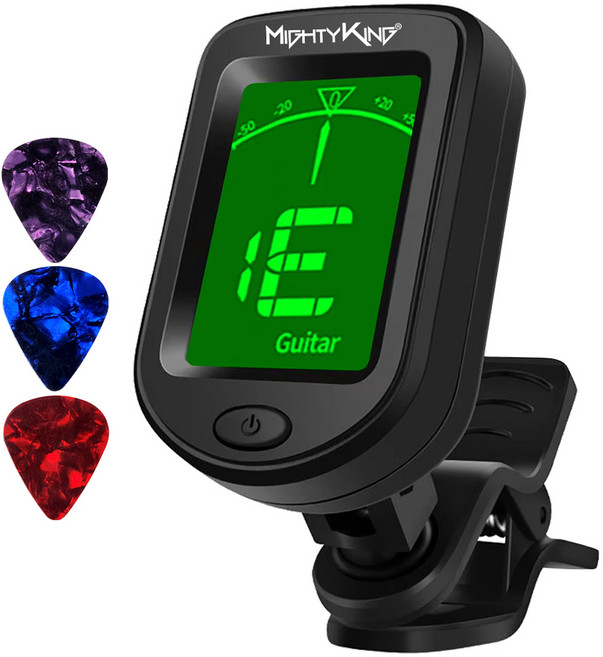 마이티킹 기타 튜닝기 + 피크 3p 세트 MT10P, 1세트
