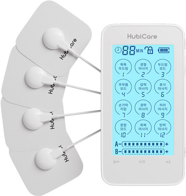 휴비딕 웨이브펄스 스마트 충전식 터치형 저주파 마사지기, HMB-5000, 화이트