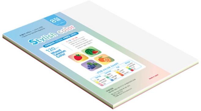 종이문화 스타일리쉬 얇은 혼합색지 120g 04 SS Winter, 30개, 8절