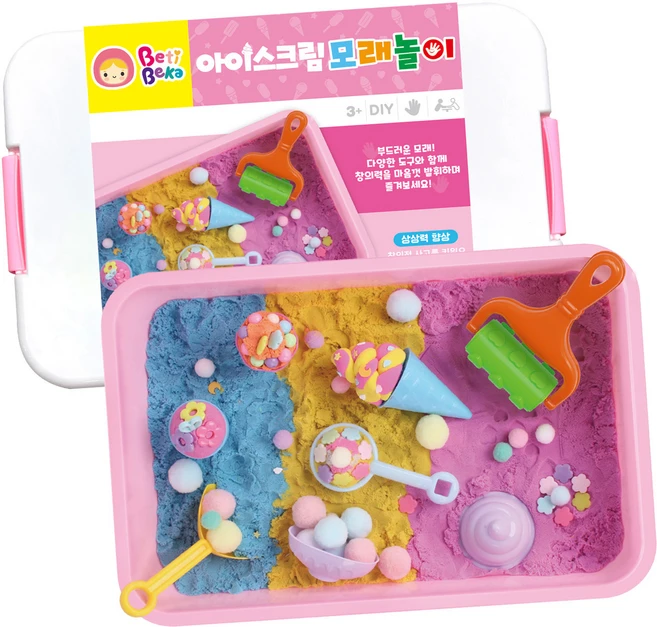 베티베카 아이스크림 모래놀이 세트, 혼합색상, 1세트 - 쿠팡