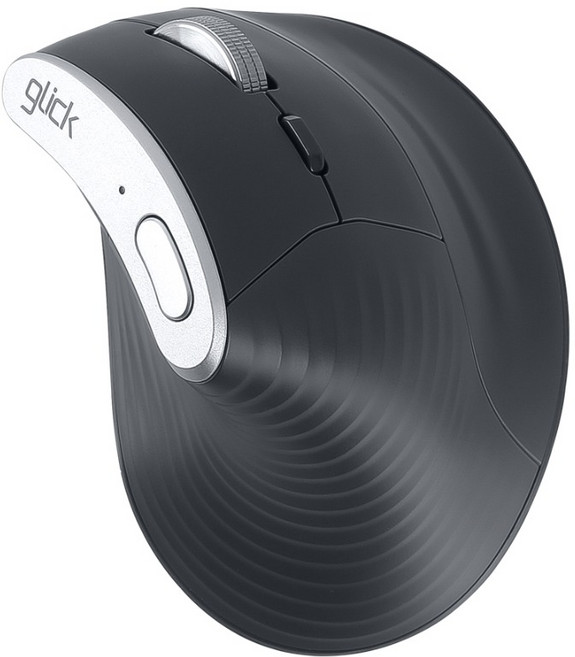 지클릭커 오피스프로 휠마스터 버티컬 무한휠 무선 무소음 블루투스 마우스, 쿨 그레이, OP05