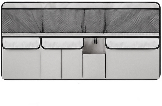 코히모 차량용 트렁크 정리함 걸이형 수납 포켓 4W447, 그레이