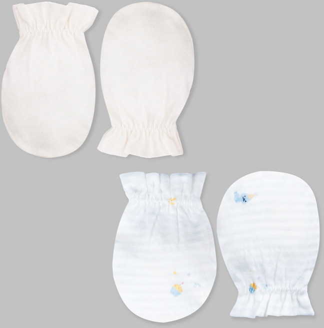 오가닉붐 유아용 청사해 뱀띠 여름용 손싸개 2p