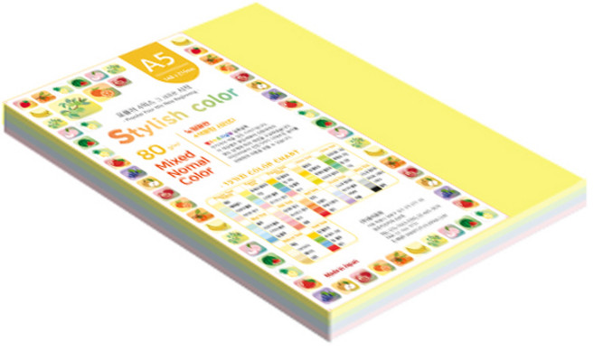 paperculture 時尚薄混合色紙 80g No 02 SN Popular Tone, 130個, A5