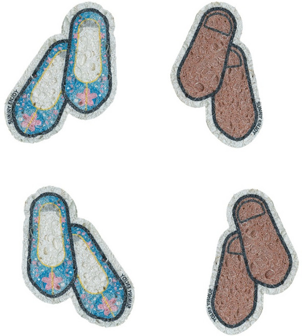 써니엔조이 제로웨이스트 셀룰로오스 꽃신 수세미 4종 세트, 1세트