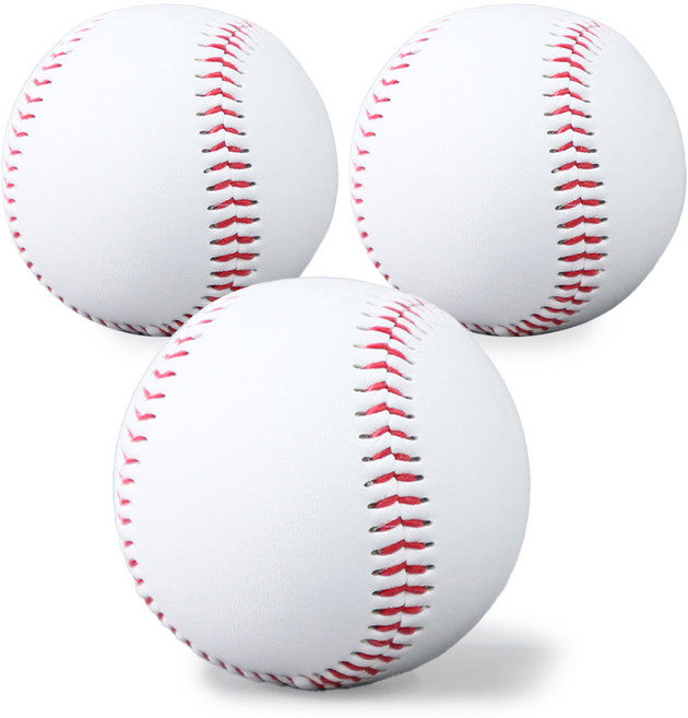 마메 야구공 소프트볼 캐치볼용 연식구, 3개