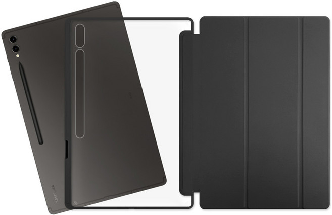 라이노핏 클리어 쉴드 북커버 케이스, 블랙, 1개