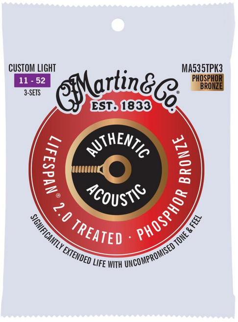 마틴 어쿠스틱스트링 3p 세트, 마틴기타줄 MA535T 3팩, 1세트