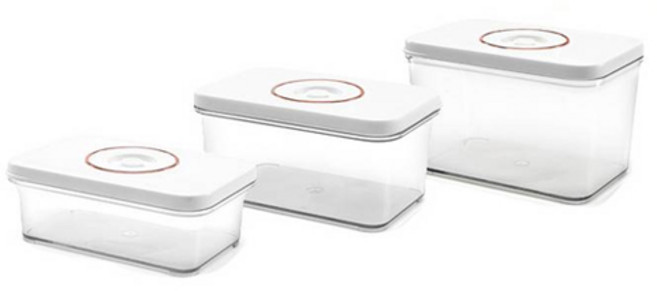 뉴리스 원터치 진공 밀폐 용기 3종 세트, 1세트, 대형 + 중형 + 소형