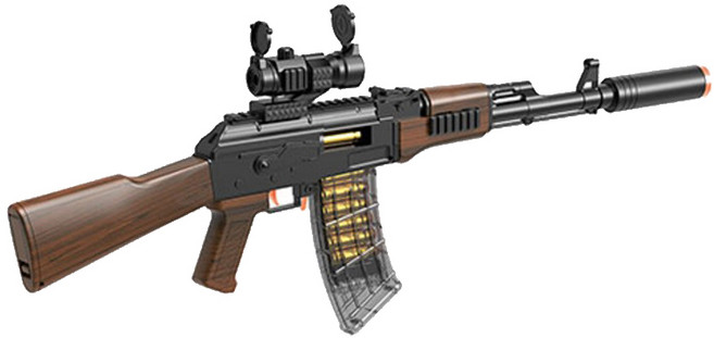 하하토이 리얼샷 탄피배출 AK47 라이플 장난감총, 1개