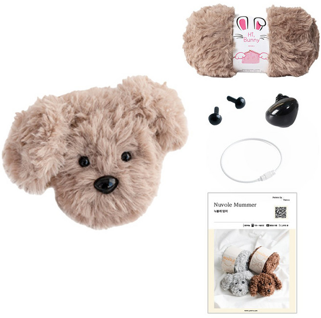 yarna 하이바니 멈머 뜨개질 DIY 패키지 세트, 07 진베이지, 1세트