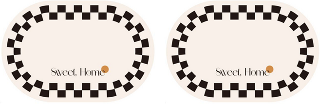 파이네스트원 즐거운 식사 식탁 테이블 매트, 4, 2개, 45 x 30 cm