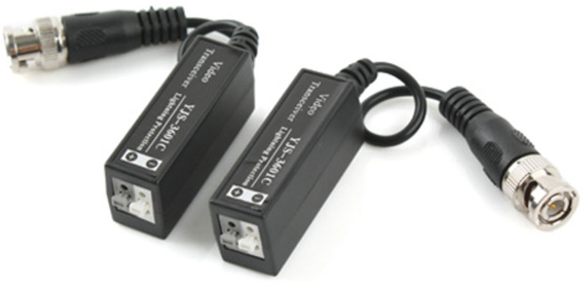 컴스 BNC 리피터Balun CCTV 신호연장 사각 UTP 푸시타입 Viede, BE014, 1개