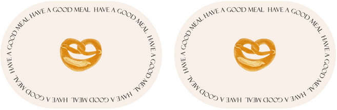 파이네스트원 즐거운 식사 식탁 테이블 매트, 2, 2개, 45 x 30 cm