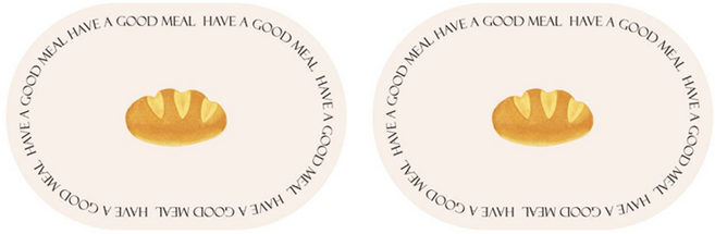 파이네스트원 즐거운 식사 식탁 테이블 매트, 3, 2개, 45 x 30 cm