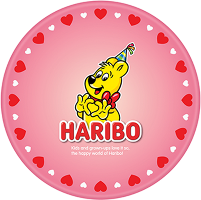 하리보 골드베어 접시, 1개, 파티 핑크