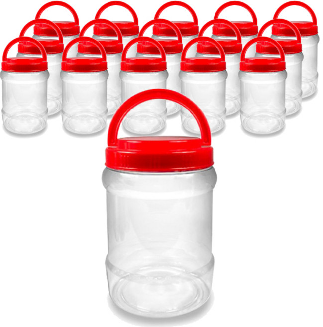 대광구용기 다용도 밀폐용기 2L + 원터치 적색캡 세트, 16세트, 용기 + 캡