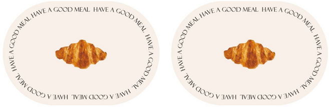 파이네스트원 즐거운 식사 식탁 테이블 매트, 1, 2개, 45 x 30 cm