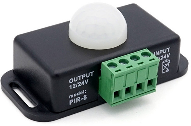 컴스 터미널 타입 동작감지 센서 모션센서 전원 컨트롤러 Dimmer DC 12-24 6A BB342, 1개