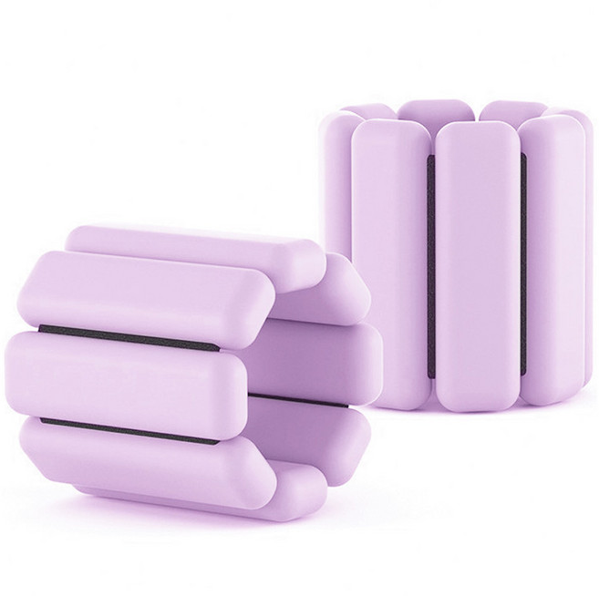 루아즈 손목 발목 실리콘 모래주머니 중량밴드 2p, 퍼플, 1kg