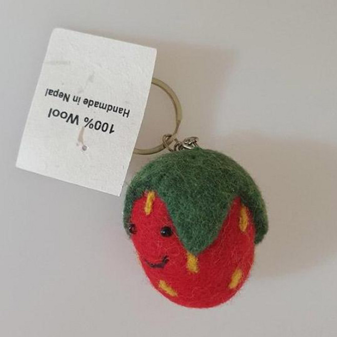 알럽하우스 야채인형 키링, 딸기, 1개