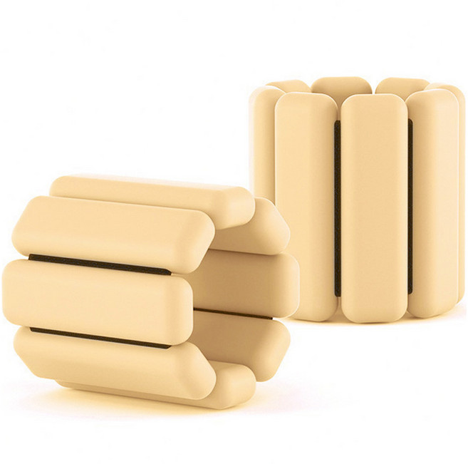 루아즈 손목 발목 실리콘 모래주머니 중량밴드 2p, 베이지, 1kg