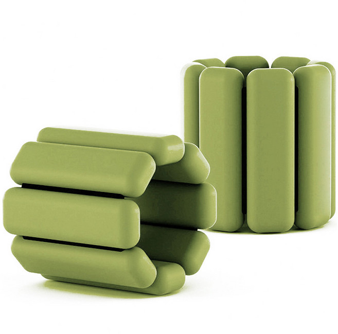 루아즈 손목 발목 실리콘 모래주머니 중량밴드 2p, 올리브, 500g