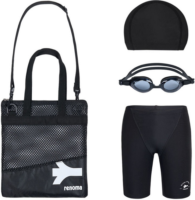 레노마 남아용 솔리드 생존 키트 수영복 RN-BS2F593-BK