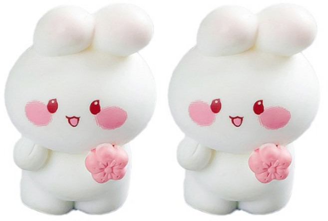 라벤티아 귀여운 토끼 피규어 타입3, 2개