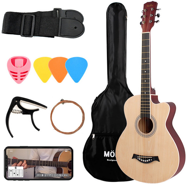 뮐러악기 입문용 통기타 풀세트, MAG-100, 우드, 1개