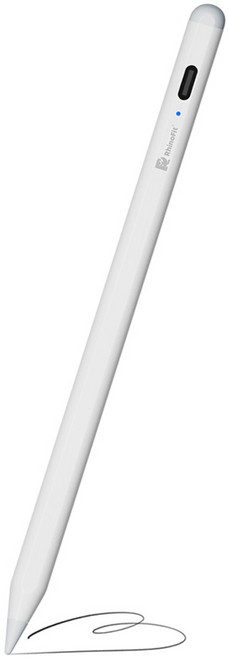 라이노핏 아이패드 호환 USB-C 충전 스타일러스 터치펜 ID715, 화이트, 1개